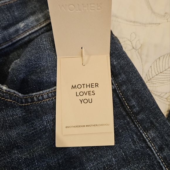 NWT MOTHER women's curbside flood jeans in Yee haw size 28 - Picture 4 of 9